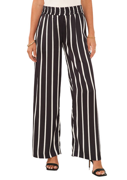 Vince Camuto  Womens Pull On Vertical Stripe Soft Pants